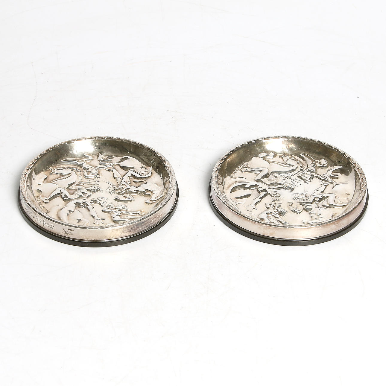 FAT, 2 st, silver, Art Deco, Guldsmedsaktibolaget, GAB, Stockholm, 1951.