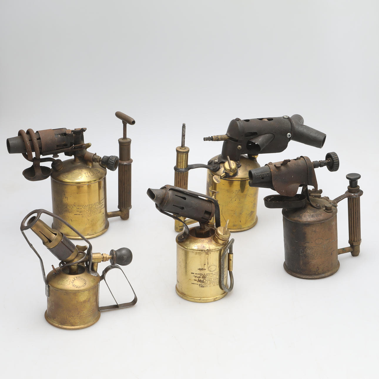 QUEMADORES/SOPLETES, Max Sievert, cinco piezas.