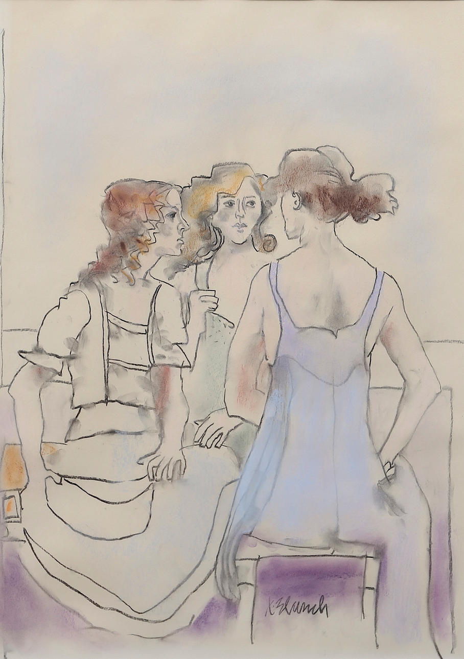 XAVIER BLANCH. Drei junge Leute.