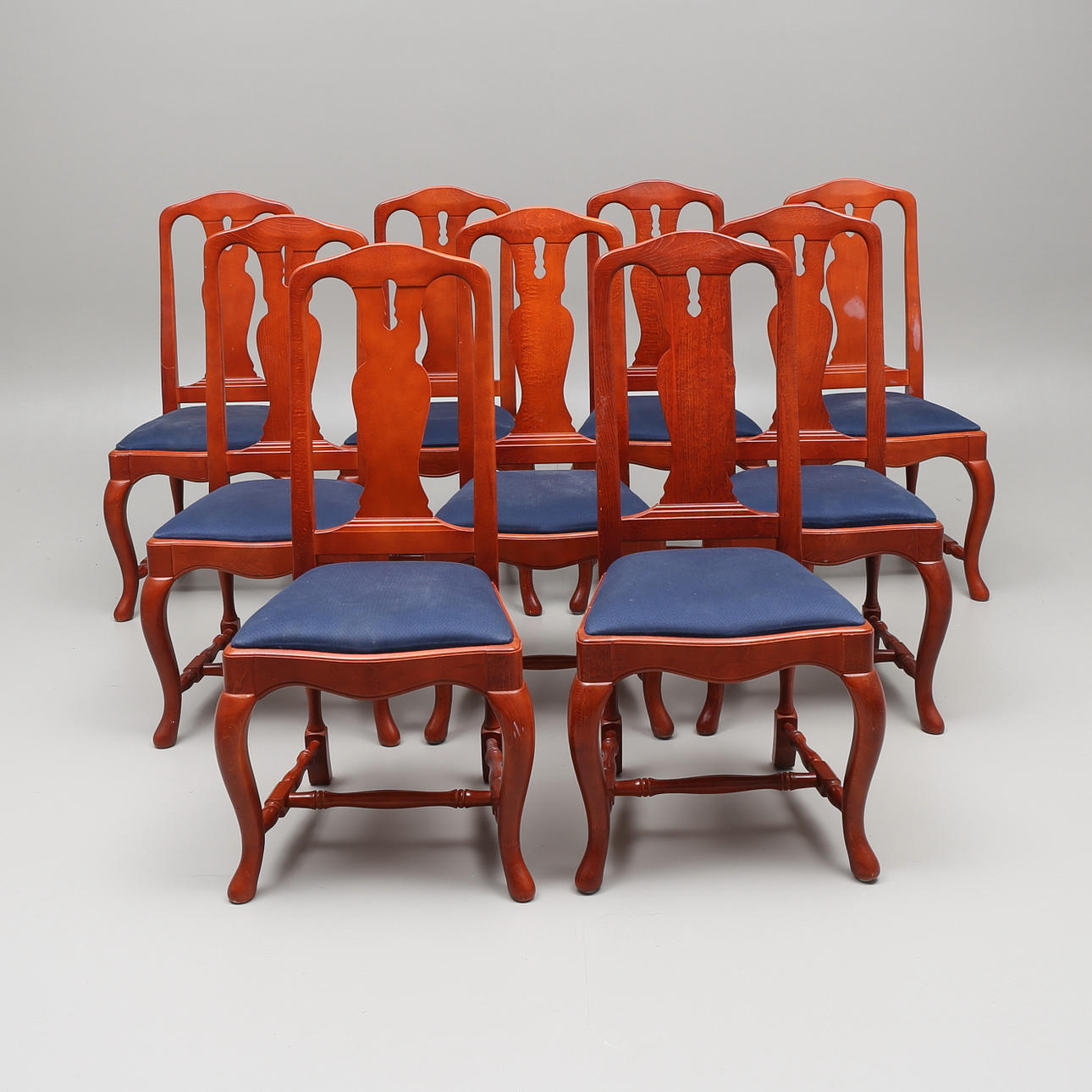 STOLAR, 9 st, bondrokokostil, 1900-talets andra hälft.