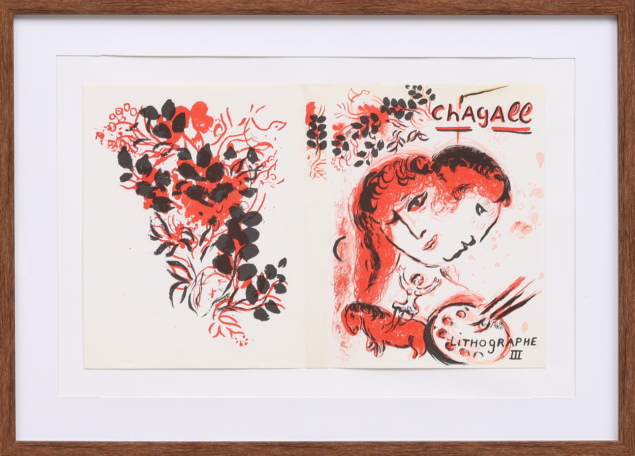 MARC CHAGALL. „Couverture“, omslag til Chagall Lithographe III, 1969.