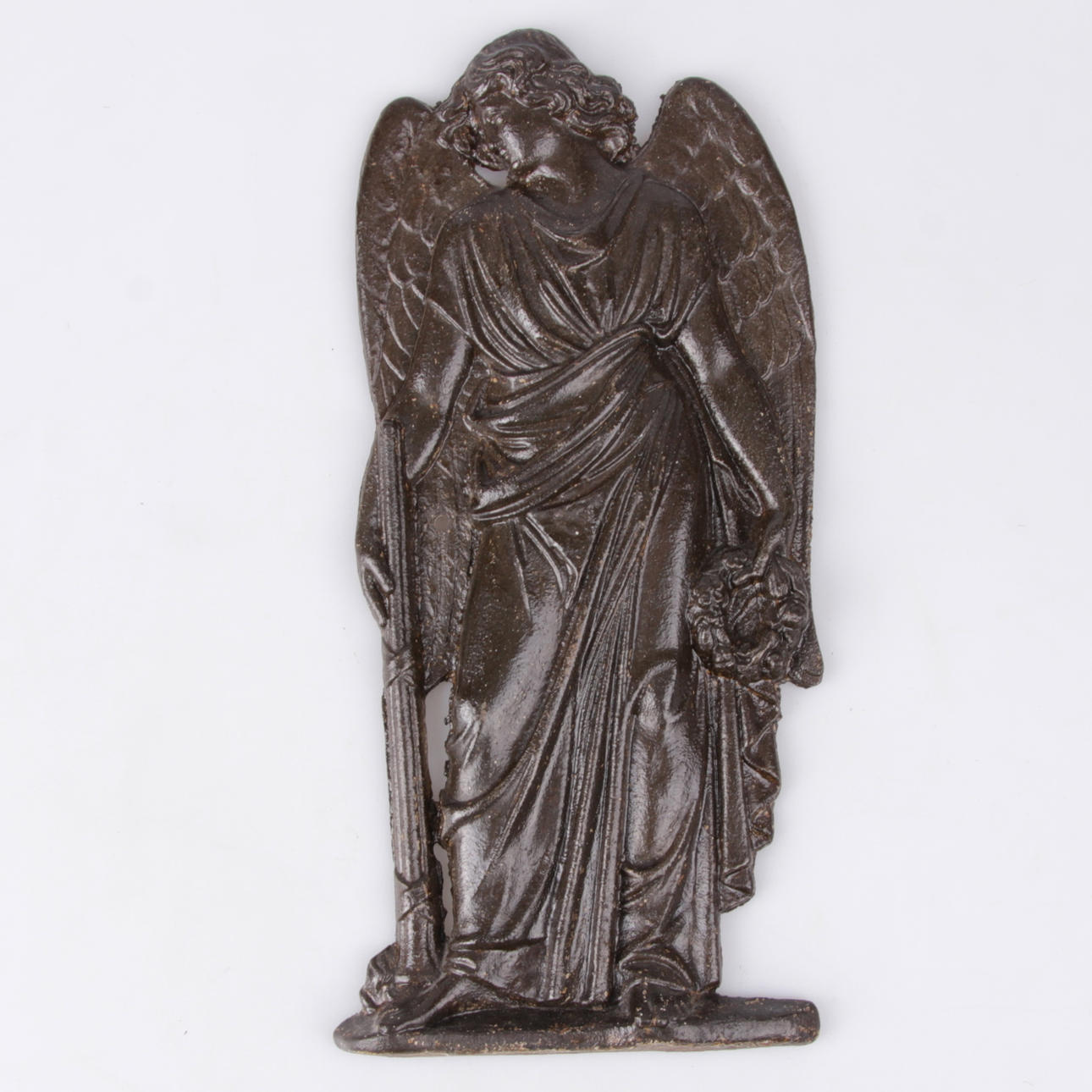 RELIEF, gjutjärn, motiv av ängel, 1900-tal.