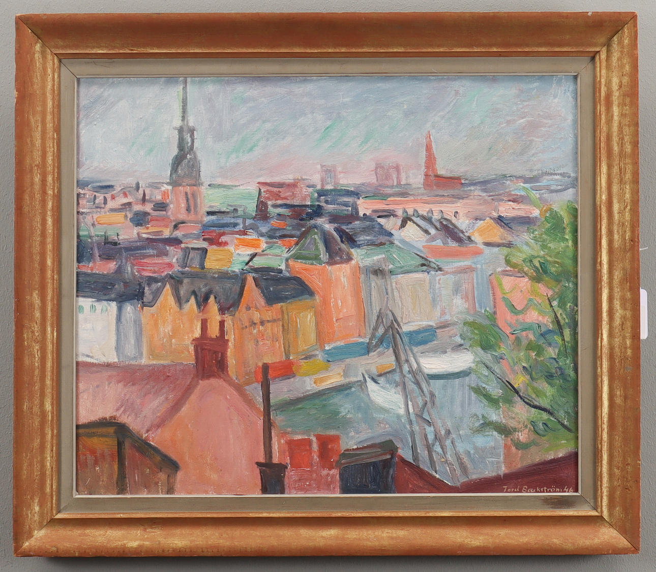 TORD BACKSTRÖM oil on canvas, signed 1946.