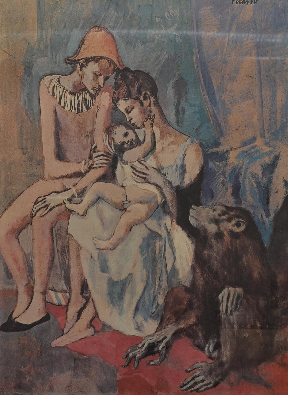 PABLO PICASSO. EFTER. offsettryck, "The Acrobat's family".