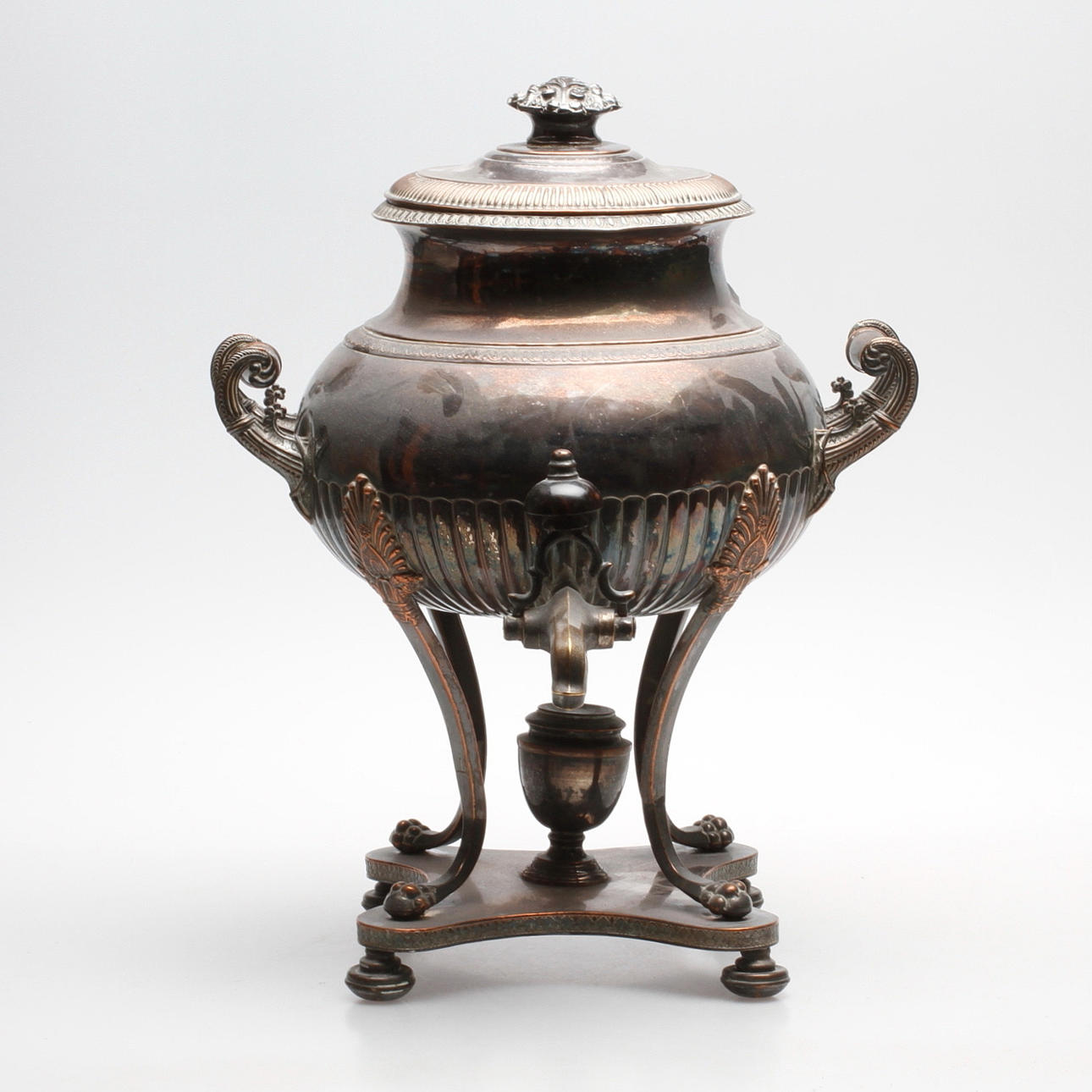 SAMOVAR, försilvrad koppar, 1800-tal.
