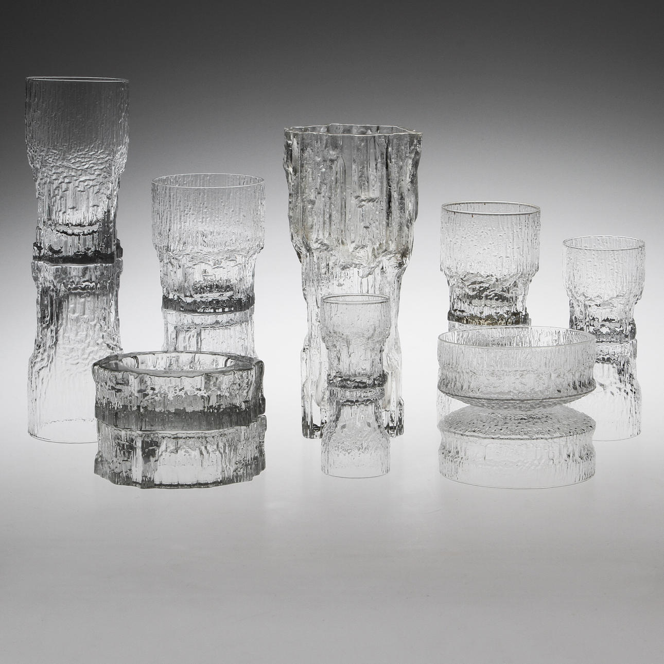 GLASSERVIS, 43 st, "Aslak" samt VAS, "Avena", Tapio Wirkkala.