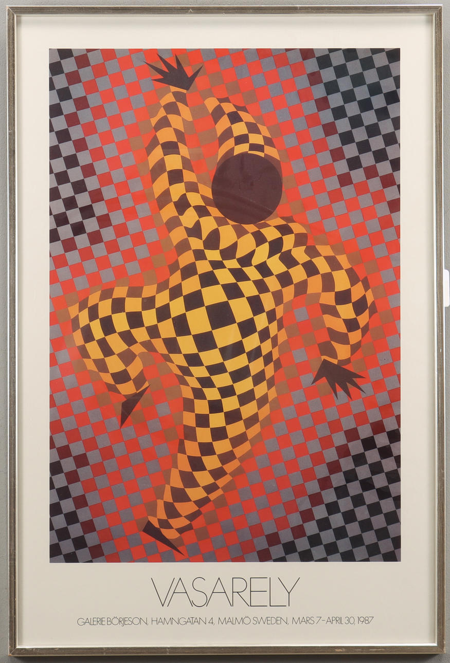 UTSTÄLLNINGSAFFISCH Vaserely, Galleri Börjesson.