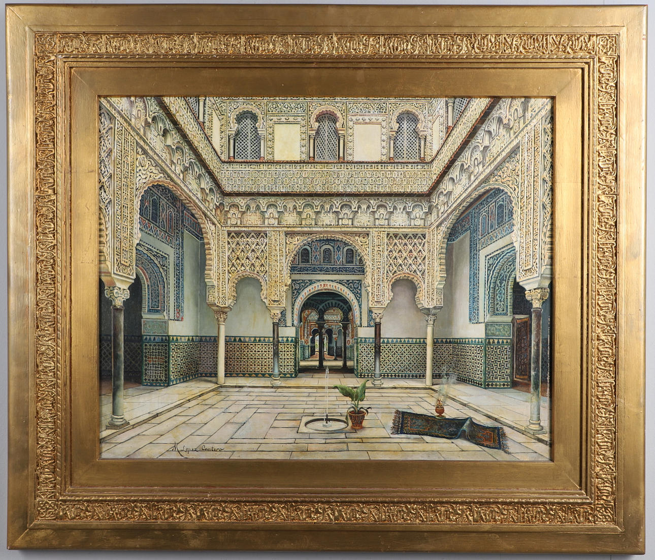 MANUEL LOPEZ CANTERO (FL.C.1900). THE REAL ALCAZAR, SEVILLE.