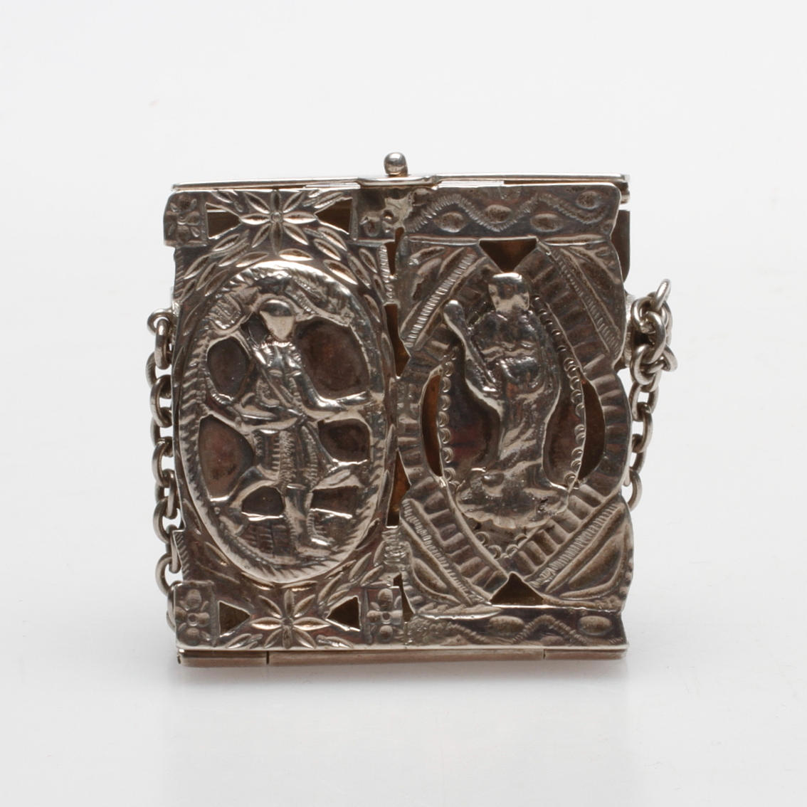 BOKHÅLLARE/FODRAL, silver, Holland,1800-talets första hälft.