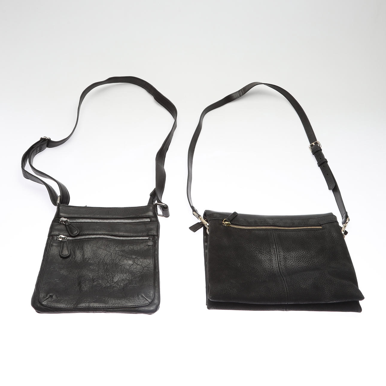 VÄSKOR, skinn, 2 st, bl a Boxca, 2000-tal.