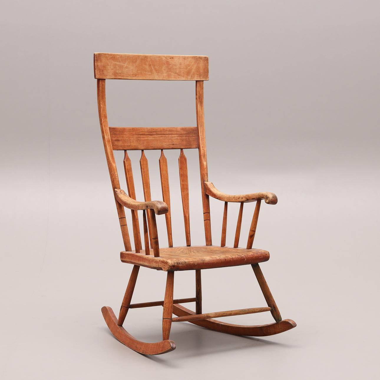 Rocking chair, wood, split back,1800/1900s.