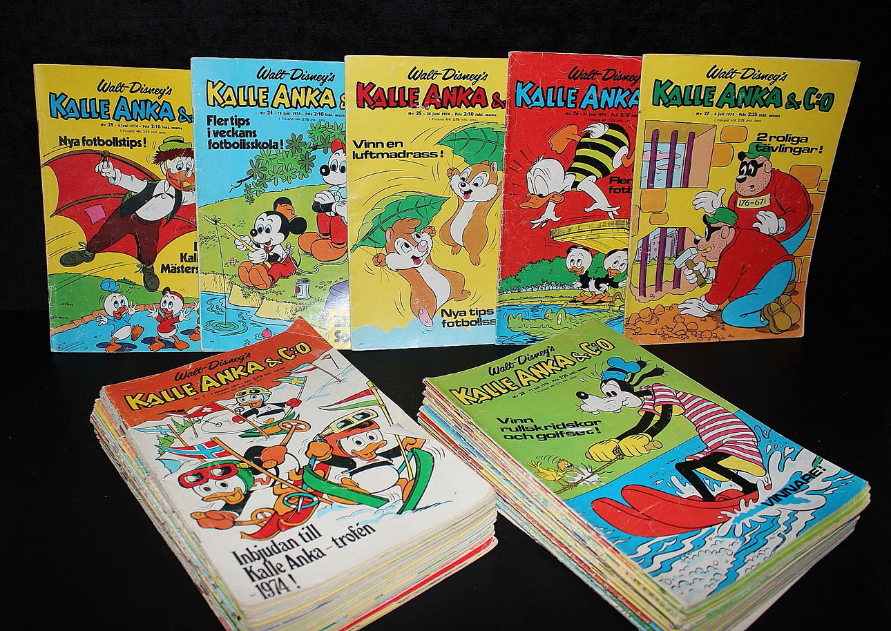 TIDNINGAR, 52 st, Kalle anka, nr: 1 - 52 1974.