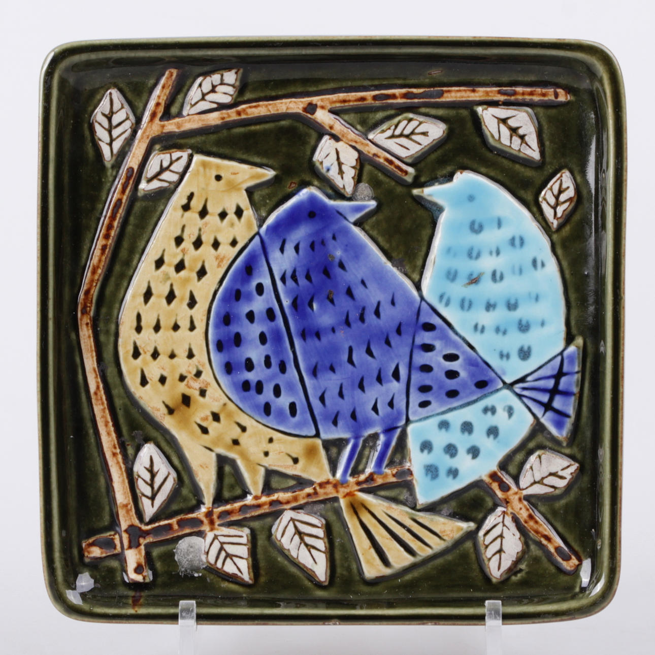 VÄGGPLATTA, stengods, Lisa Larson för Gustavsberg.