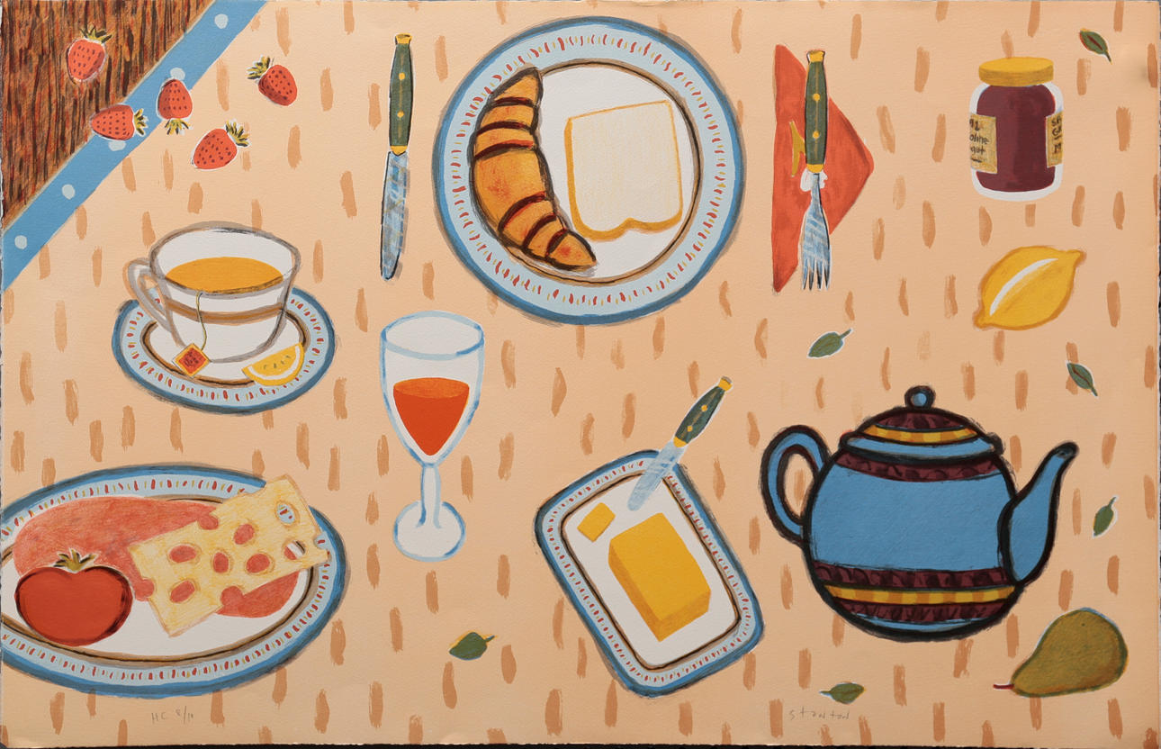 PHILIP STANTON. Still life with a teapot.