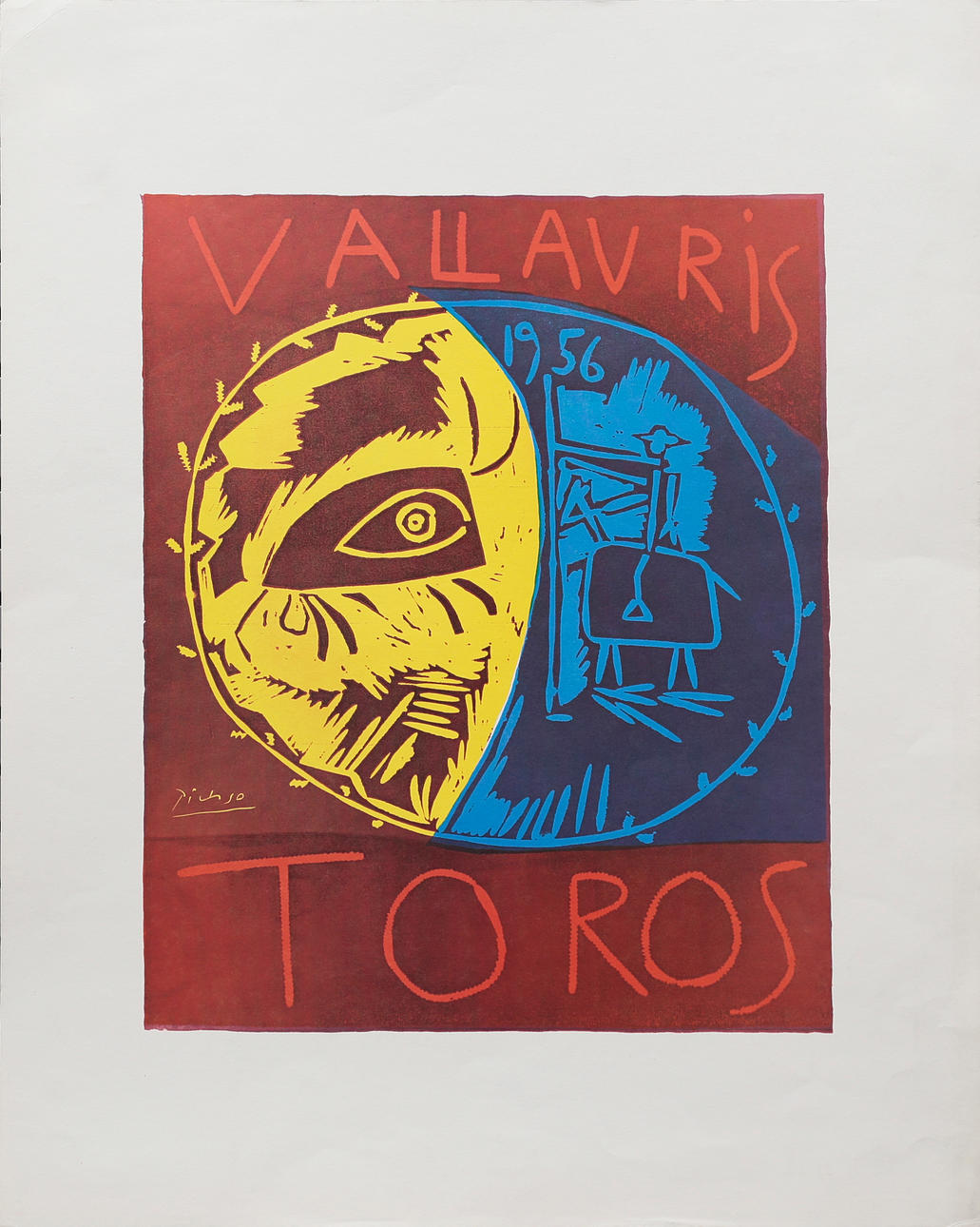 AFTER PABLO PICASSO. "Vallauris 1956 Toros".