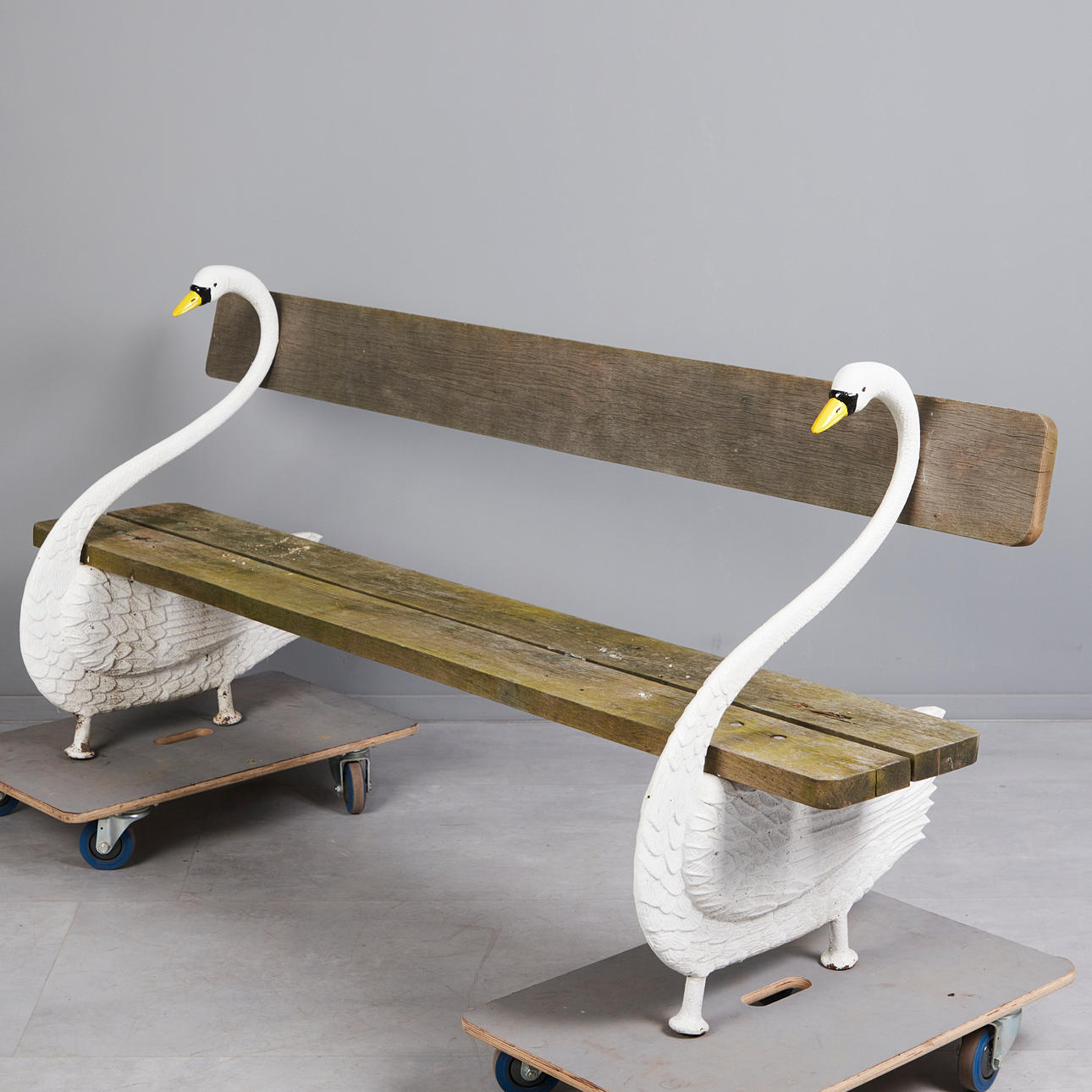 bænk/bænk, metal, træ.