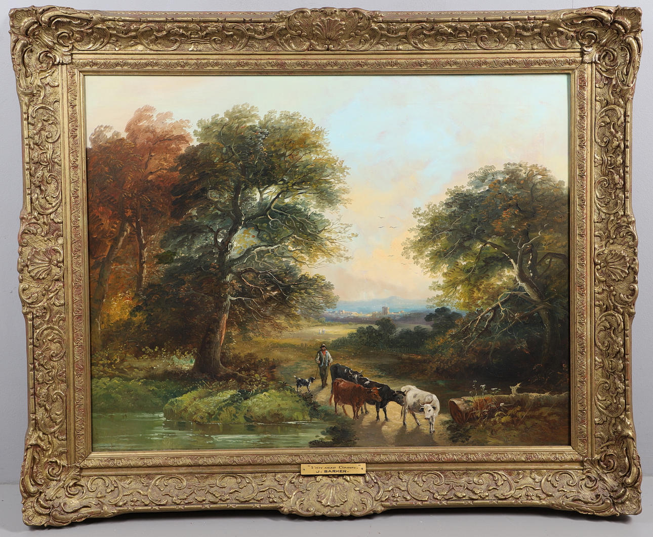 JOHN JOSEPH BARKER OF BATH (1824-1904). VIEW NEAR CONWAY.