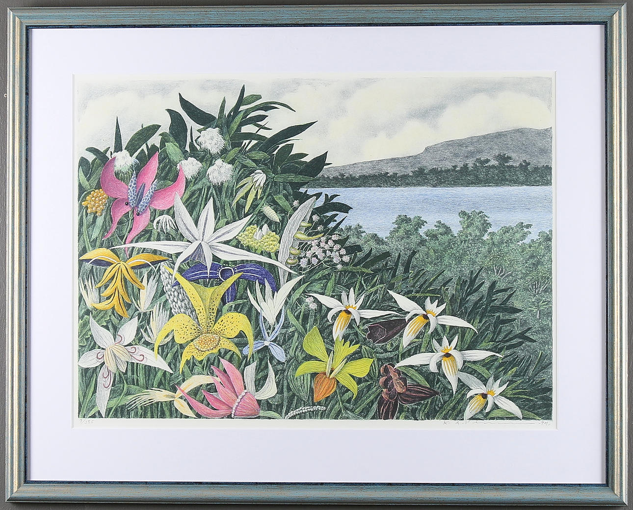 KARL AXEL PEHRSON. Komposition med växtlighet, litografi. Signerad och numrerad 9/385.