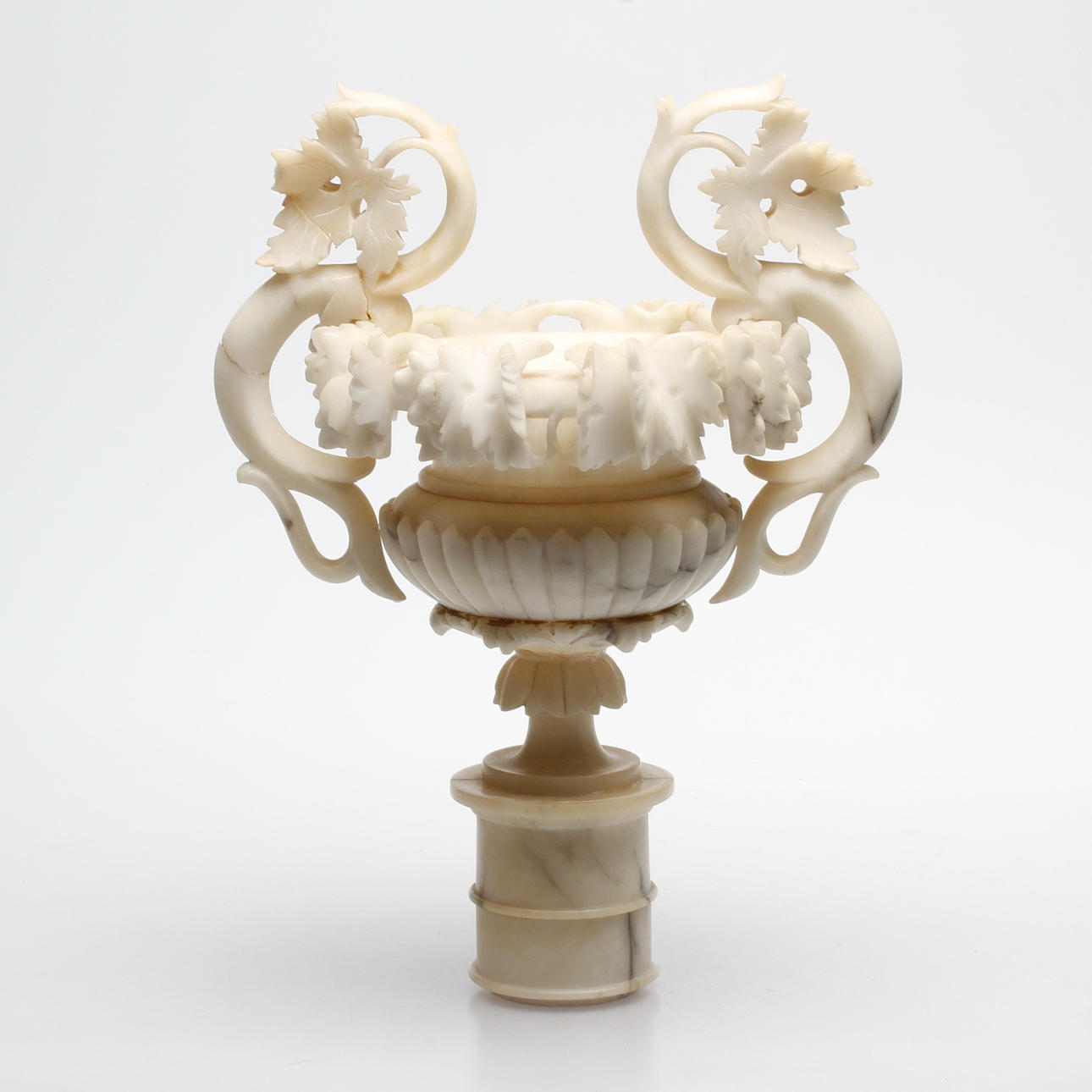 UPPSATSSKÅL, alabaster, 1800/1900-tal.