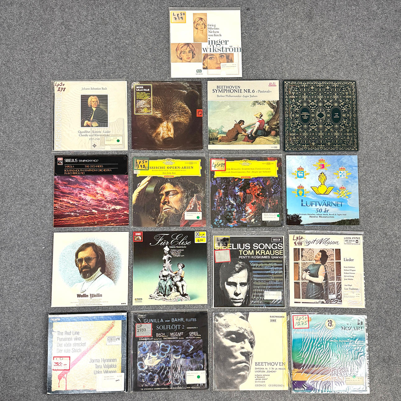 VINYL RECORDS, LP, classical music, 17 pcs.