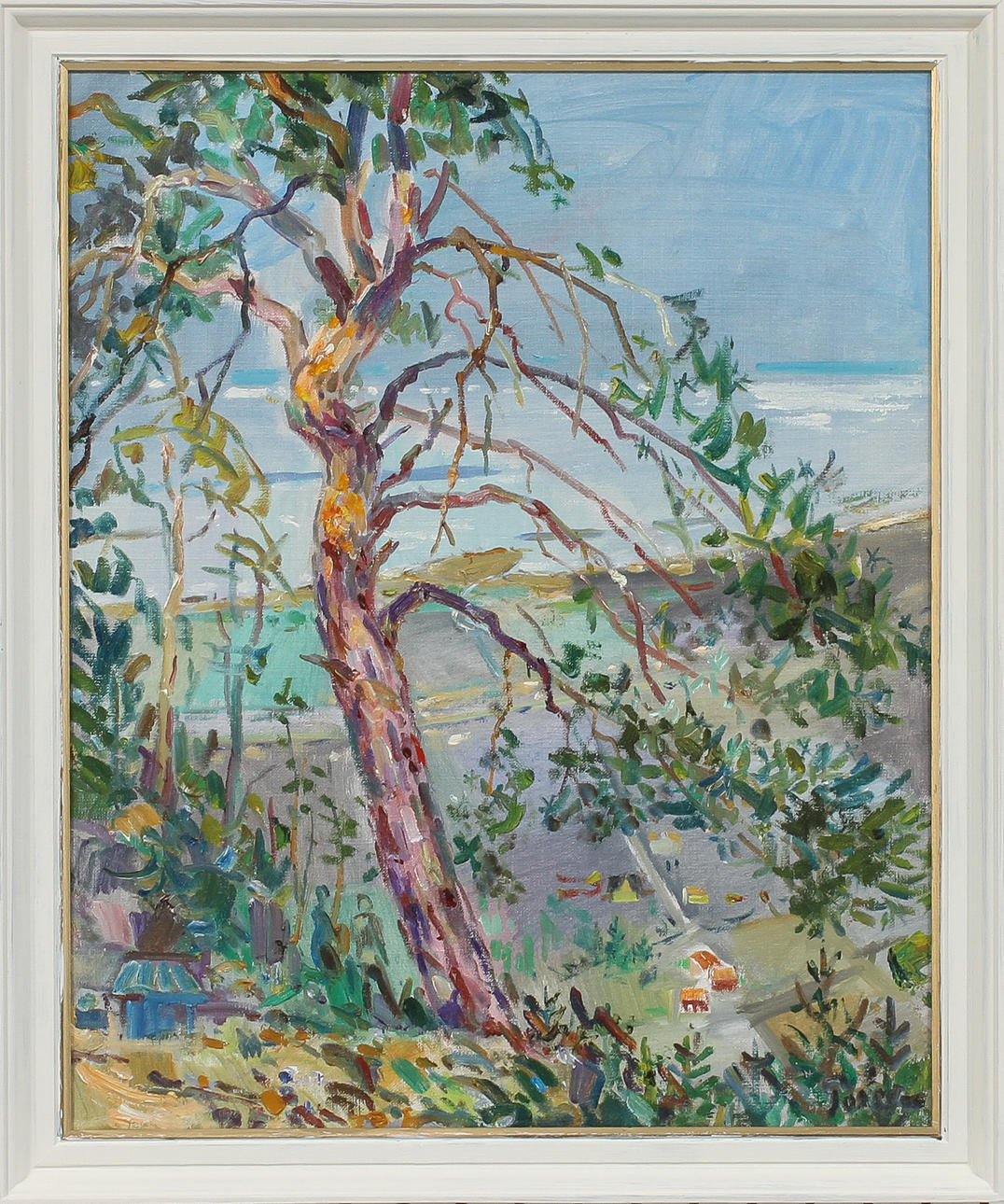 MARTIN POSER. "Utsikt mot havet", olja på duk, signerad.