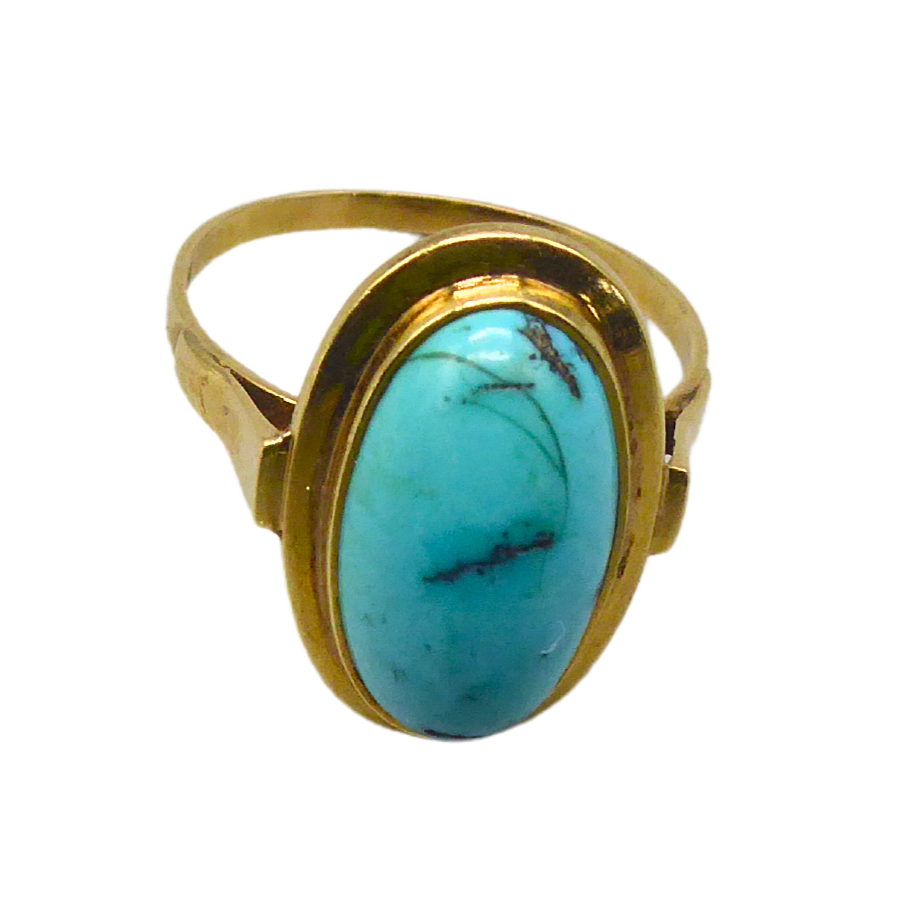 TURKIS SÆT I 585 GULD.