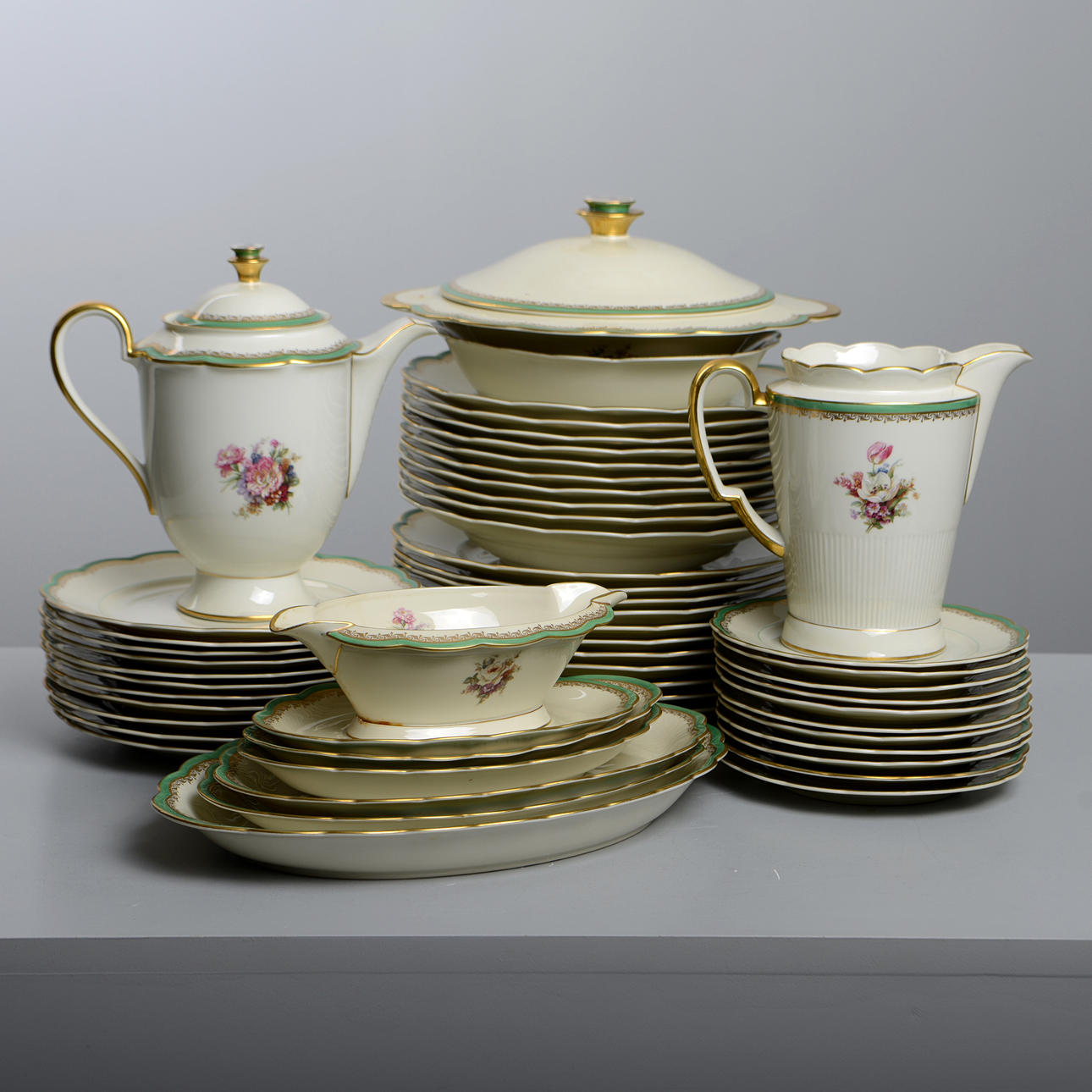 ESSGESCHIRR, 52 Stück, Königl.pr.tettau.