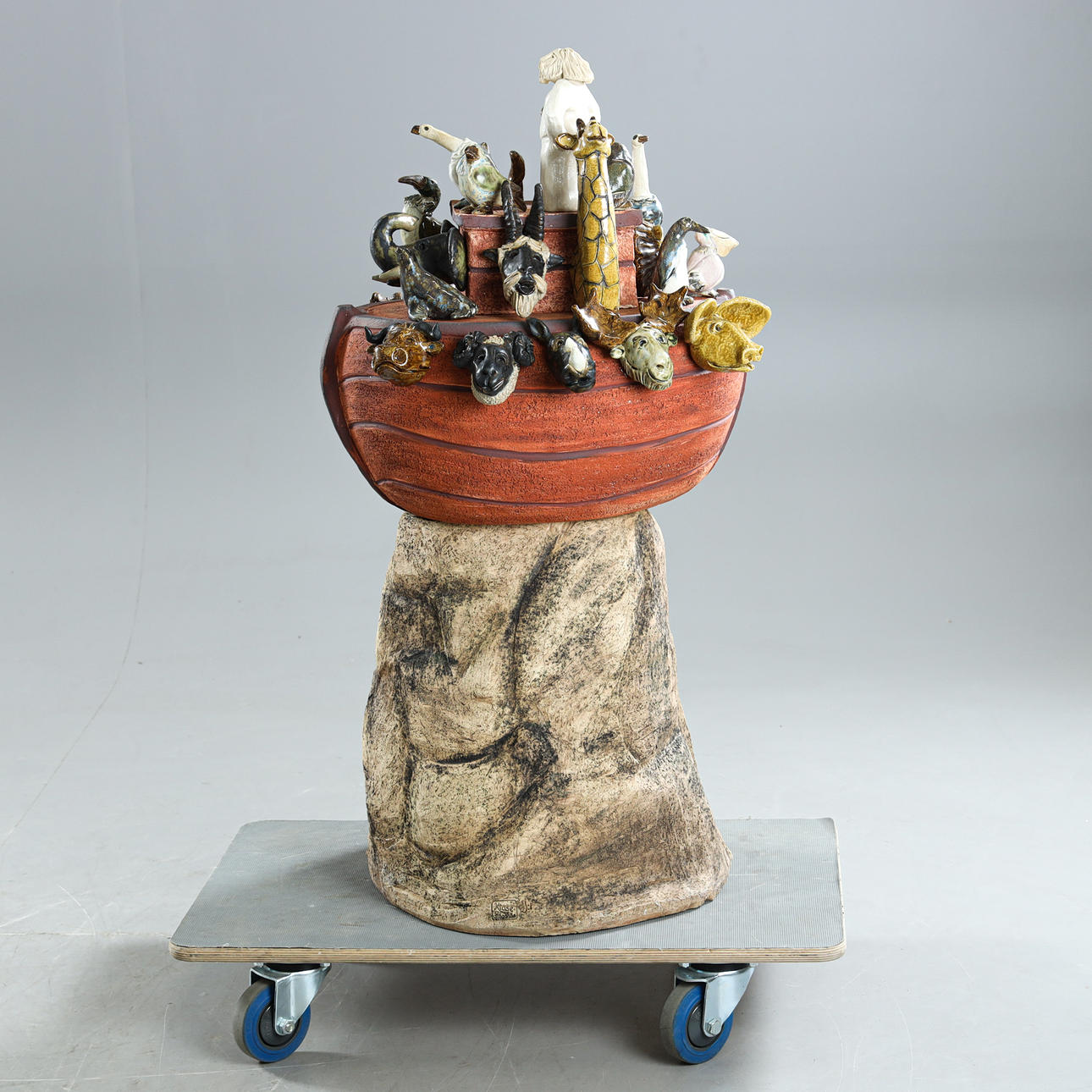 KLAS-GÖRAN KLAESSON. “Noah's Ark”, Höganäs, stamp signed Klase Jr.