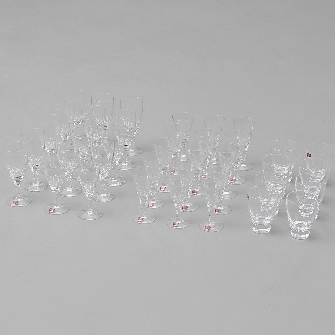 GLAS, 38 st, serien Carina, Ingeborg Lundin, Orrefors.