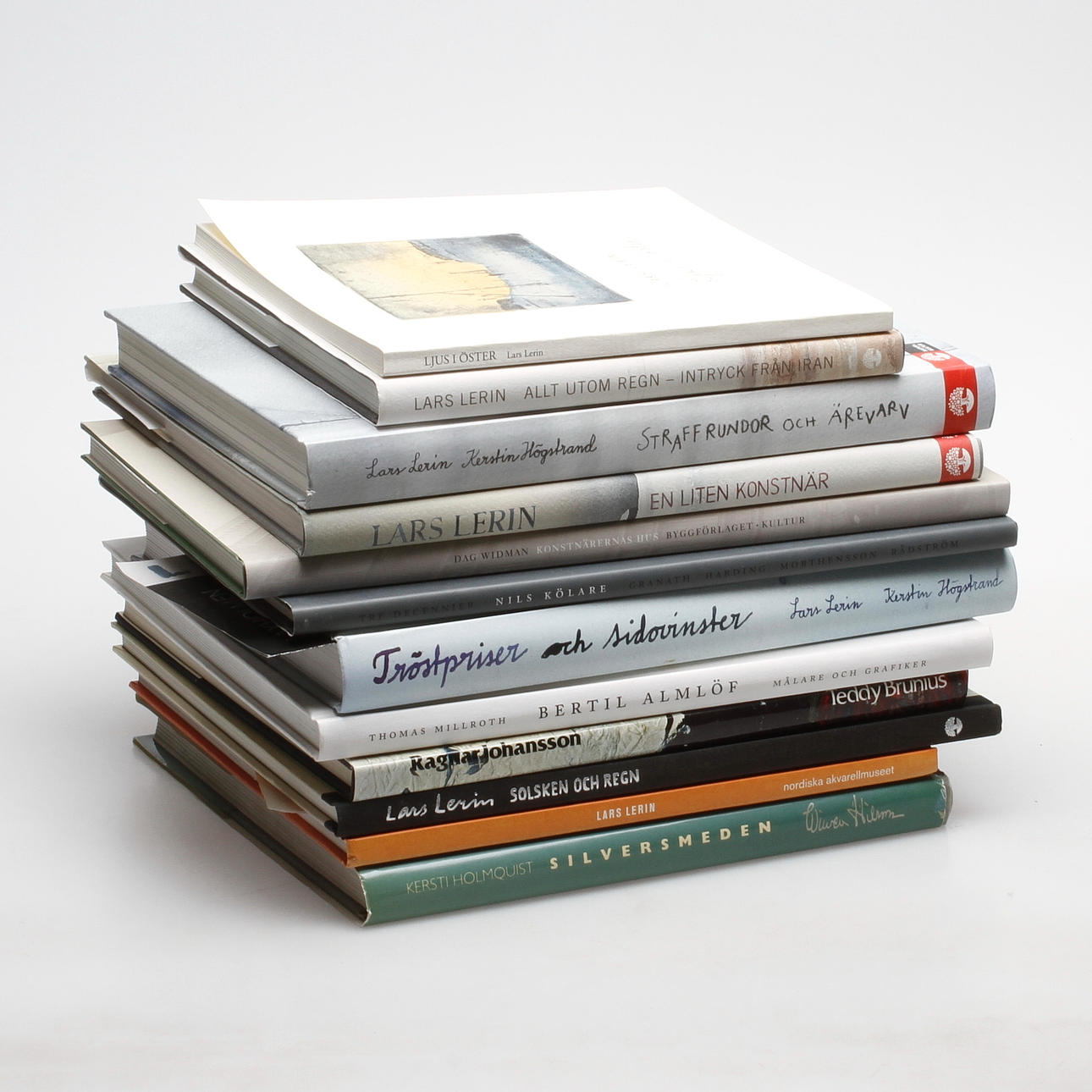 KONSTBÖCKER, 12 st bland annat Lars Lerin.