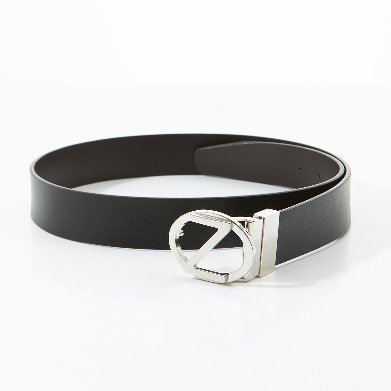 ERMENEGILDO ZEGNA, ein schwarzer Ledergürtel, Italien.