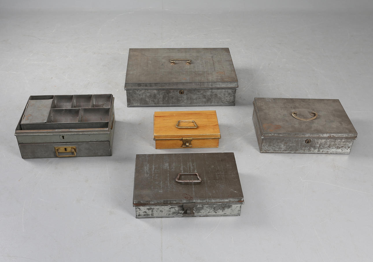 KASSASKRIN, 5 st, plåt, 1900-talets början.