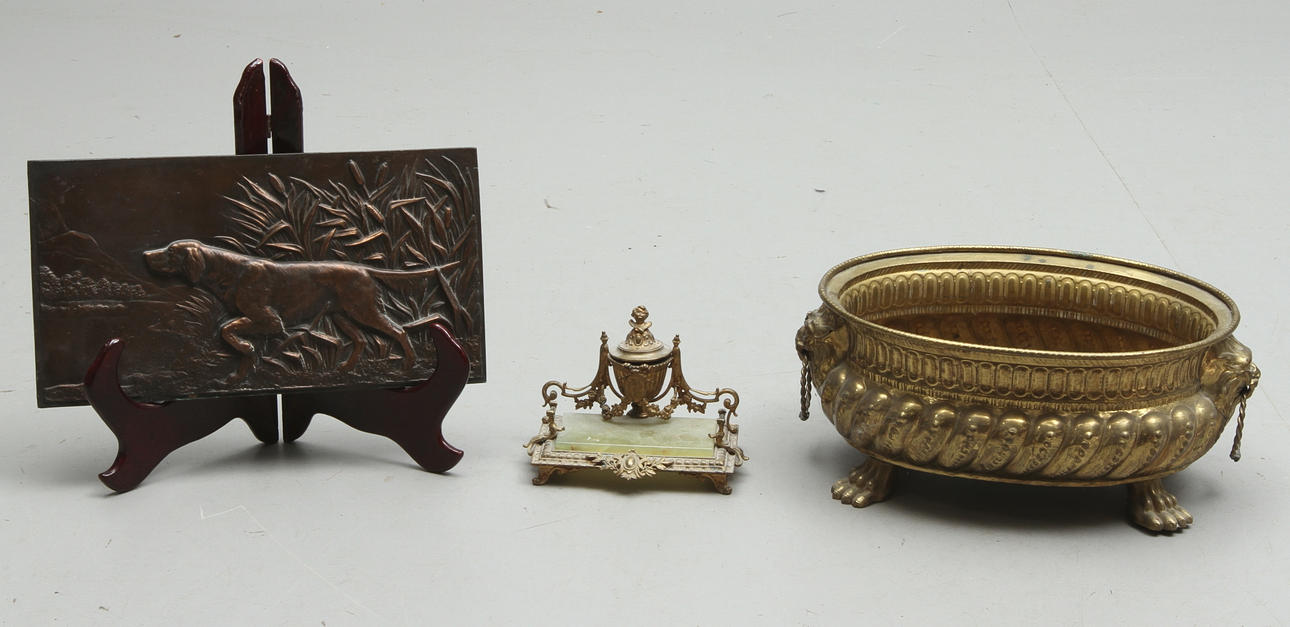 JARDINJÄR, PLAKETT, BLÄCKSTÄLL, metall.