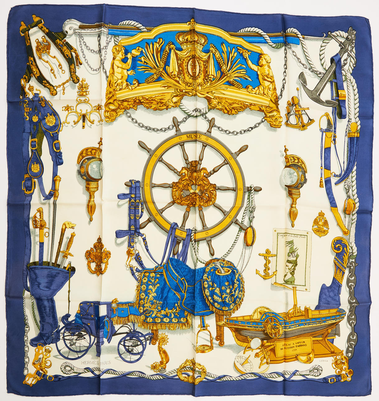 HERMÈS, huivi ”Musée”.