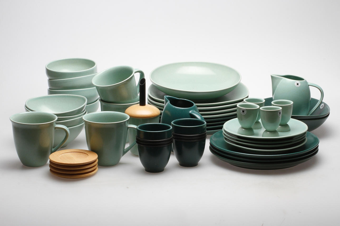 SERVISDELAR, 38 delar, keramik, Höganäs.