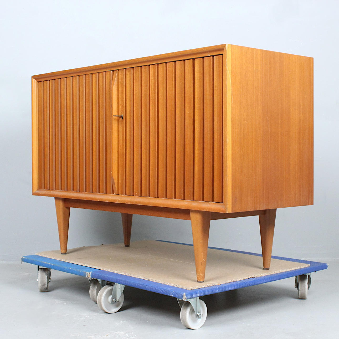 LEO BUB for BUB VALUABLES. 1970s sideboard with batten doors.
