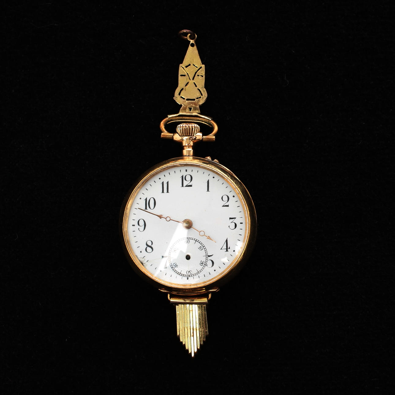 FICKUR, så kallad "Mormorsur", yttre boett av 18k guld, urverk omärkt.