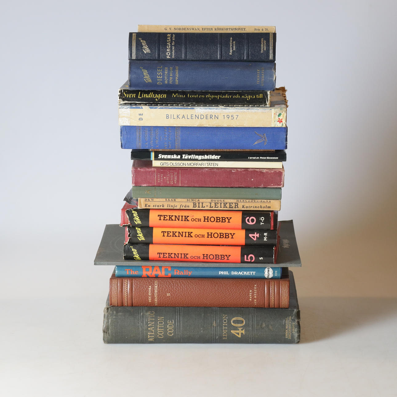 PARTI, Teknik & Motorböcker, ca 18 st, 1900-tal.