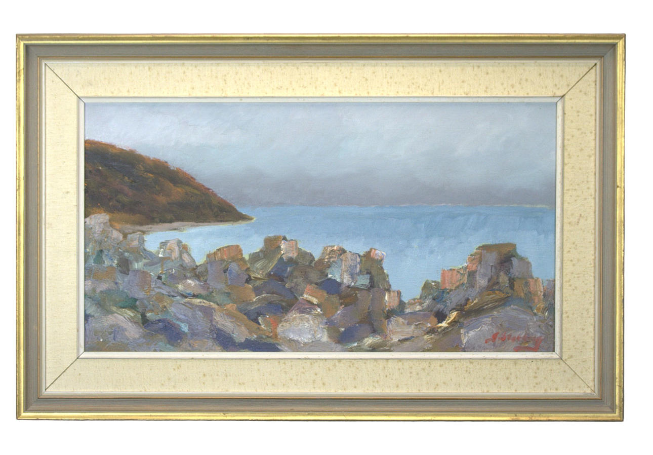 GUNNAR STENBERG. Oil on canvas, “Vid Arild”, signed.