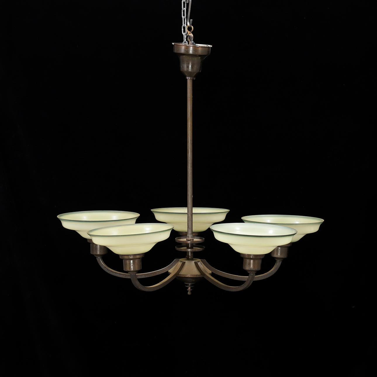 An Art Deco ceiling lamp, 1930s.