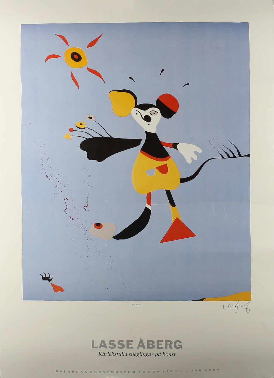 LASSE ÅBERG. PLANSCHER, 2 st, signerade Lasse Åberg.