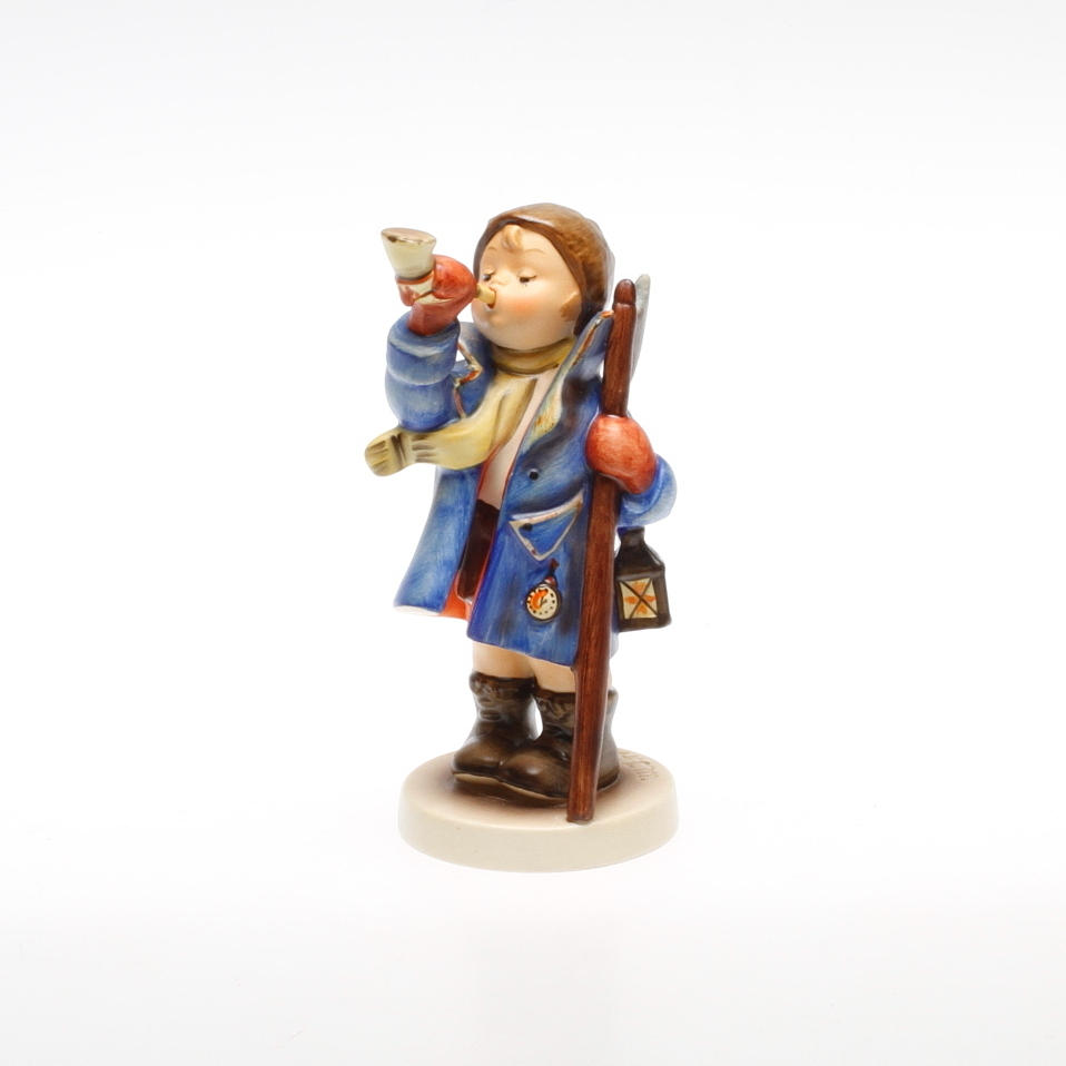 FIGURIN, Hornblåsande pojke, Tyskland, M J Hummel, Goebel.