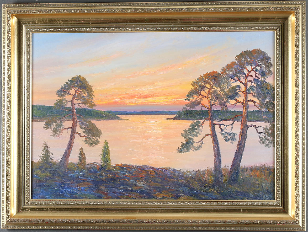 NILS LANZELIUS. Olja på duk, signerad.