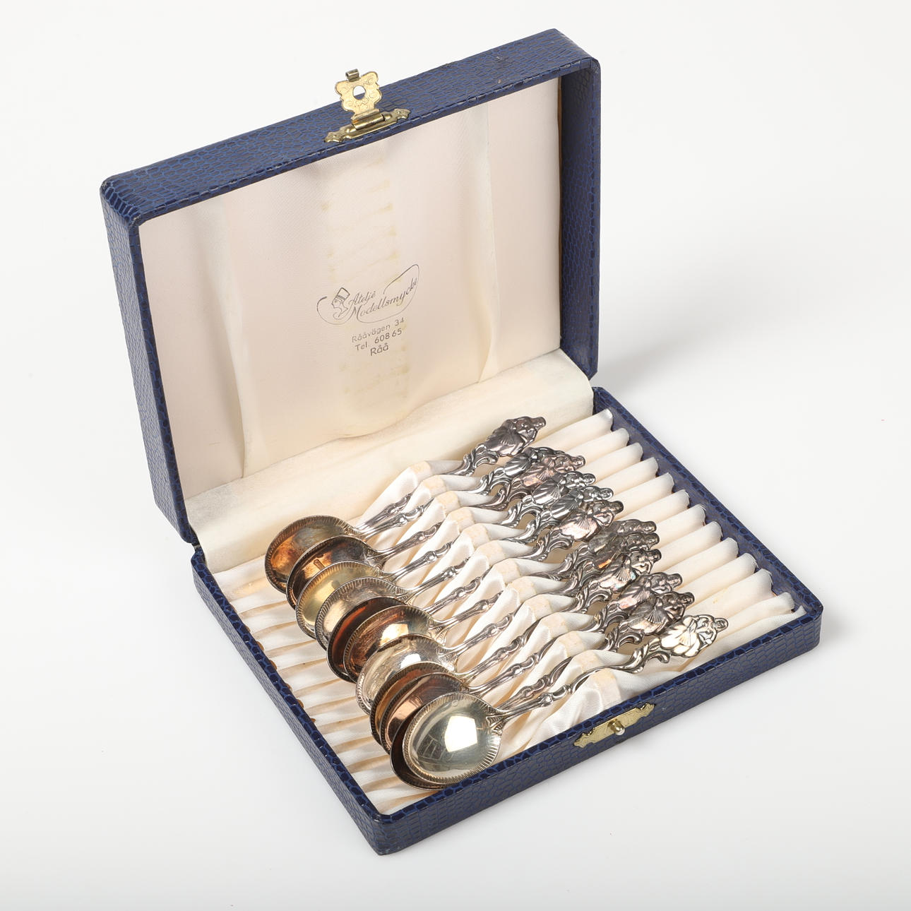 KAFFEELÖFFEL, 12 Stück, Silber, Mab, 1965.