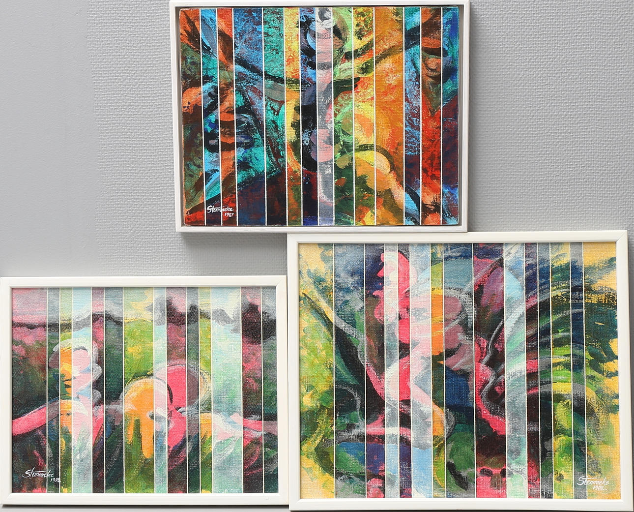 HANS LINDGREN. Olja på duk, 3 st, signerade Stennacke.