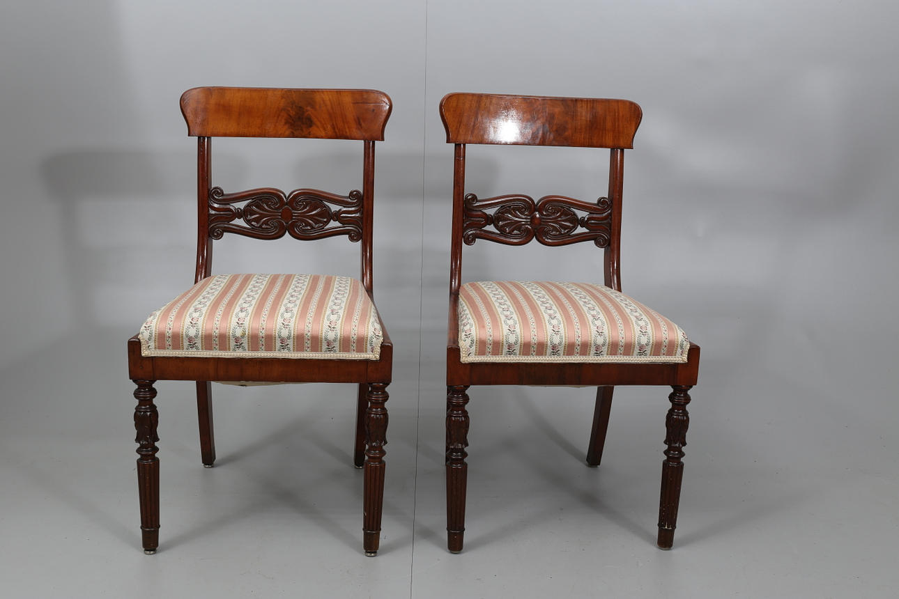 STOLAR, mahogny, 2 stycken, 1800-1900-tal.