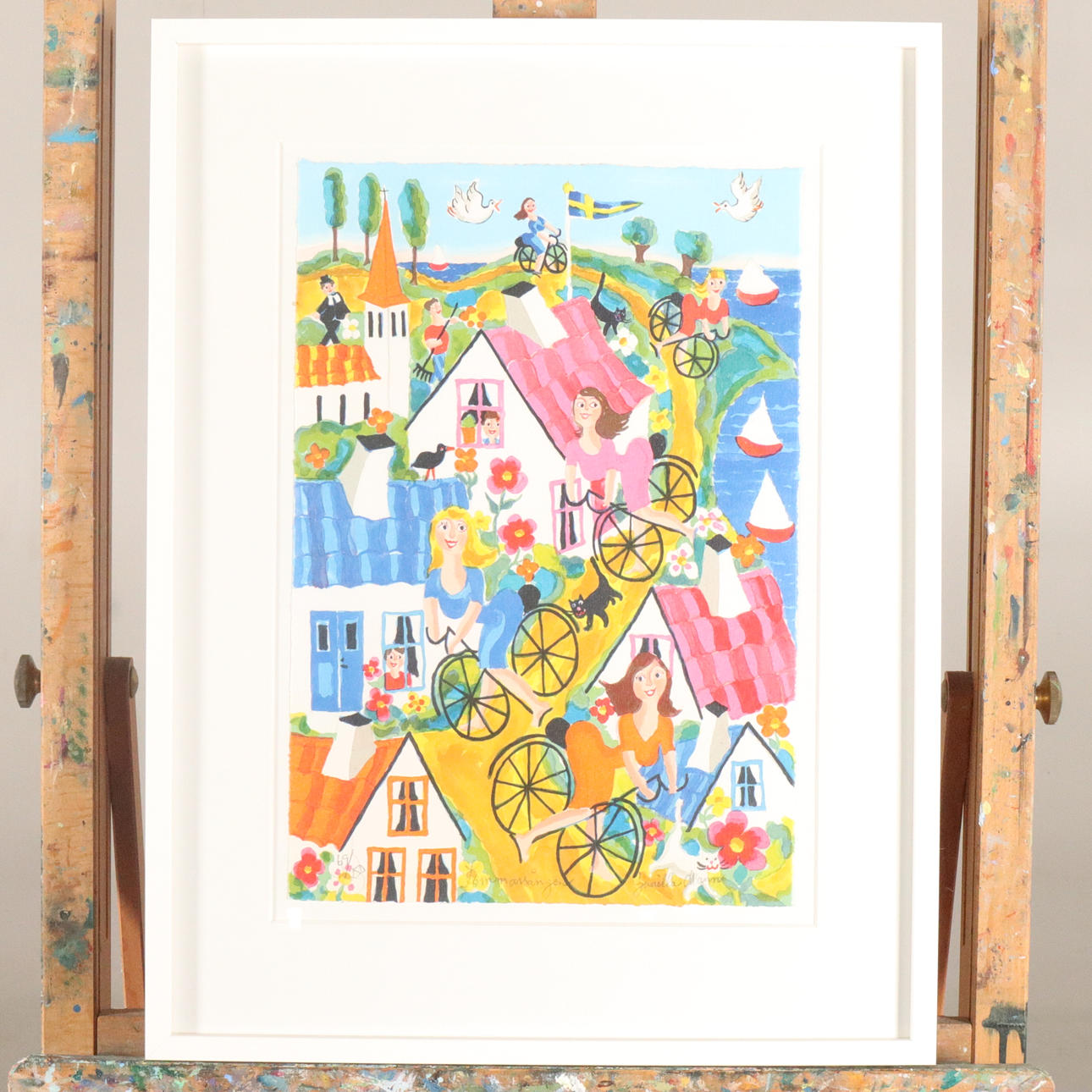 GUNILLA MANN. LITHOGRAPH, “summersongen” signed and numbered.