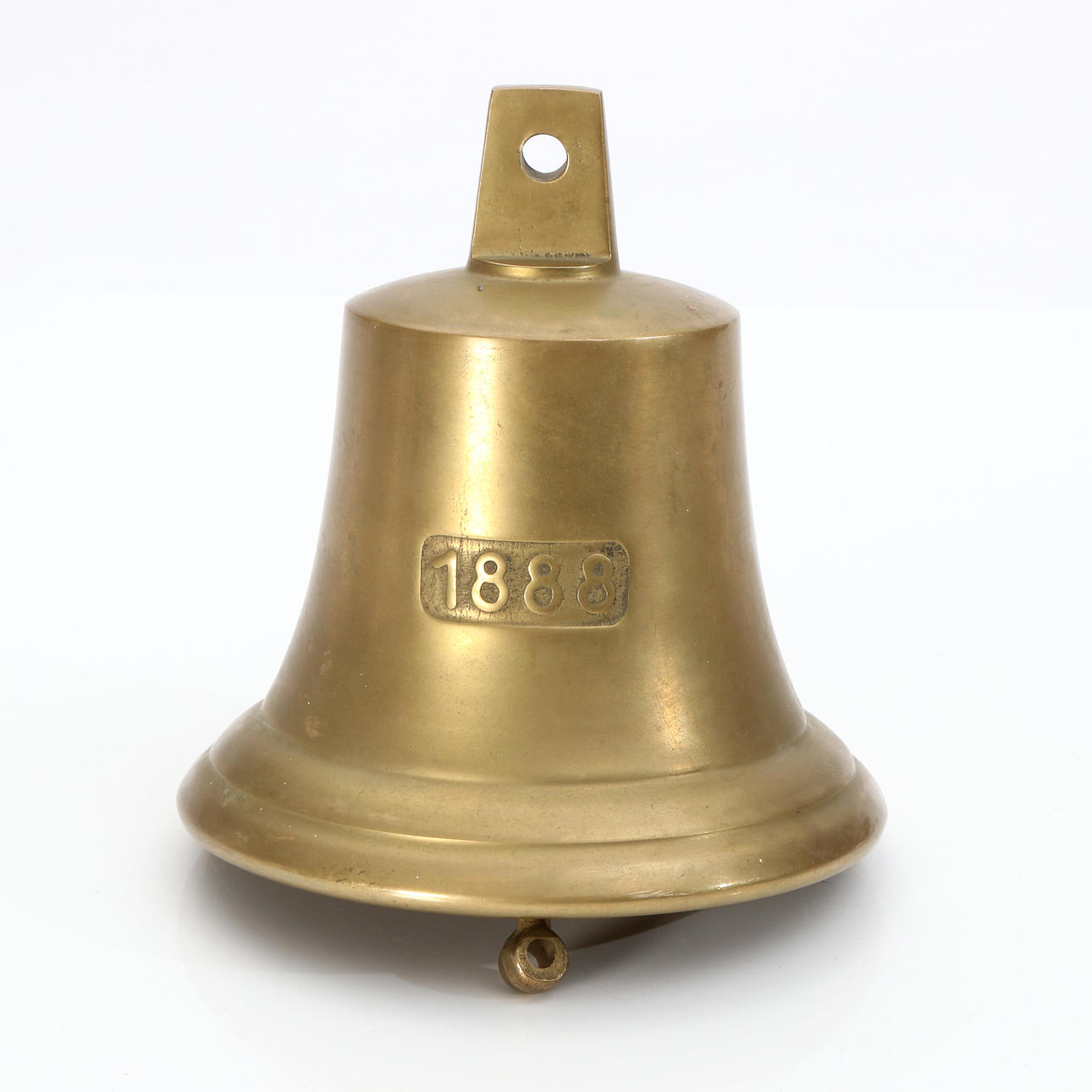 SCHIFFSGLOCKE. Messing. Markiert 1888. 20. Jahrhundert.