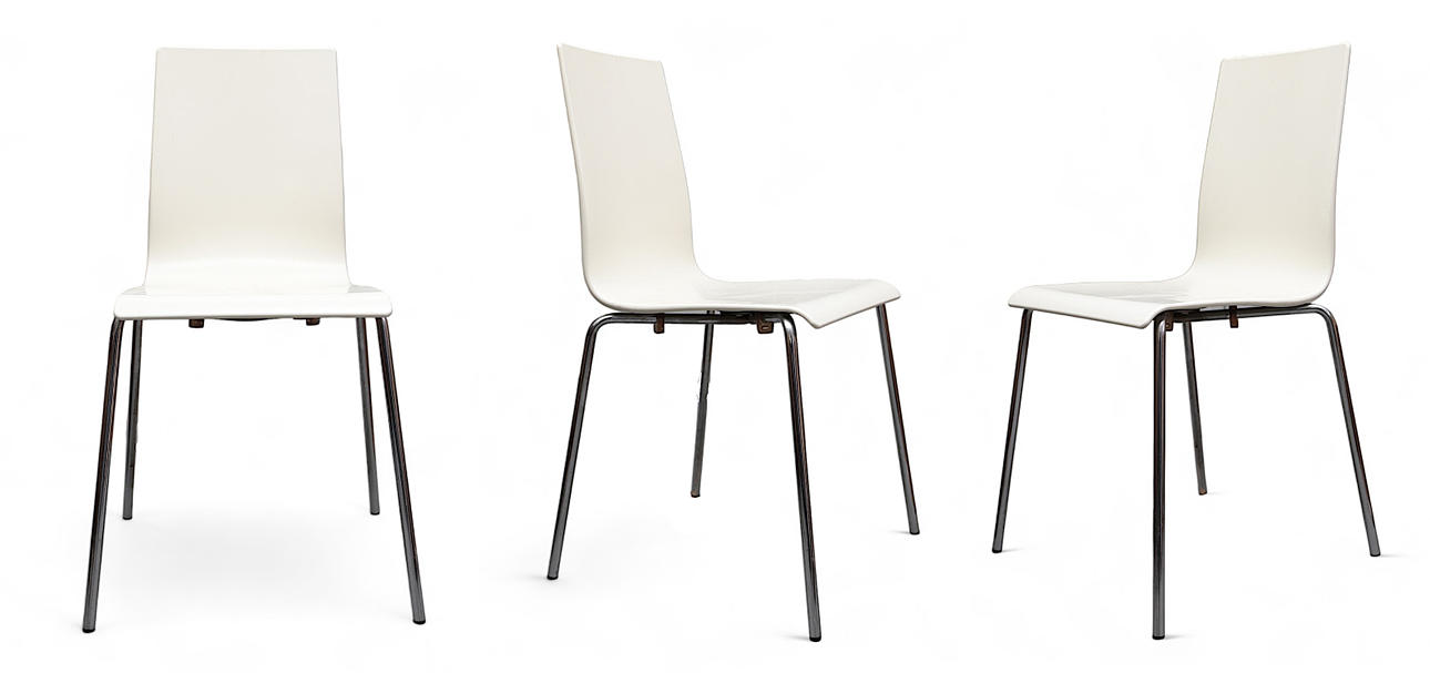 Tre italienske Hirek design stole.