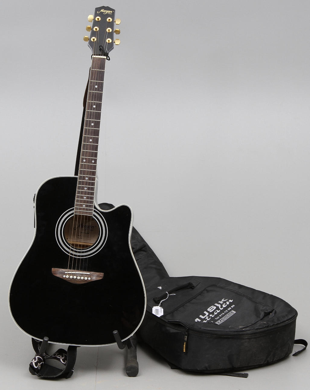 HALVAKUSTISK GITARR, Morgan WGO5CEBLK.